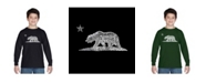 LA Pop Art Boy's Word Art Long Sleeve T-Shirt - California Bear